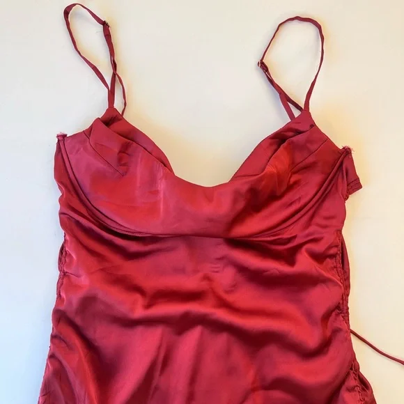 NWT Oh Polly Red Cowl Neck Underwire A-Line Mini Dress Size 4 - Picture 7 of 16